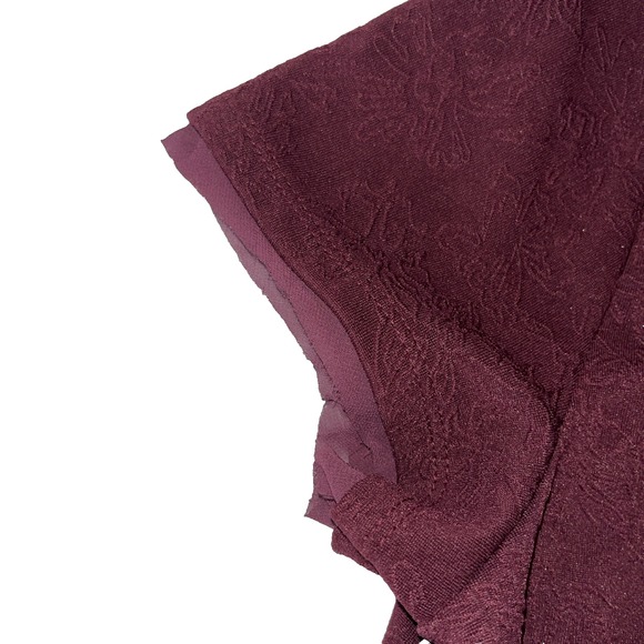 New NWT Simply Vera Wang Floral Jacquard Pockets Mock Neck Large - Picture 6 of 9